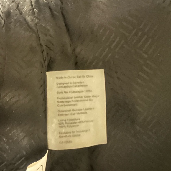 NWOT Danier Leather Jacket Black Size Small - Picture 5 of 8